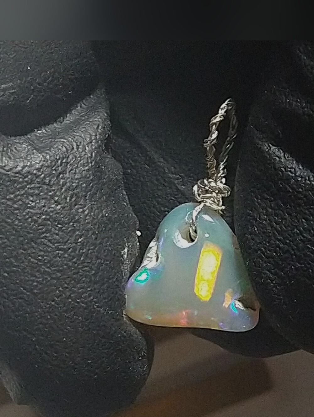 Natural Opal Pendant Sterling Silver